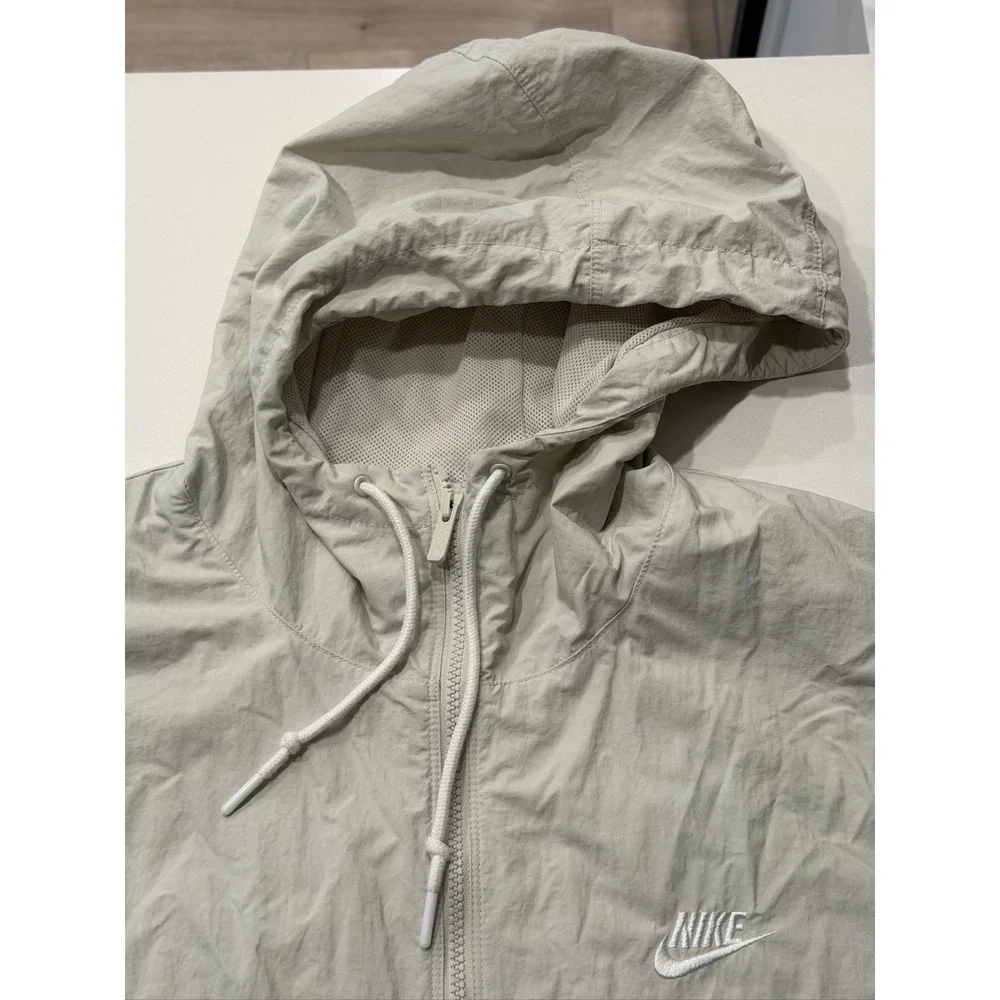 Nike Club Woven Full-Zip Jacket FB7397-072 Mens XL Light Grey Windbreaker